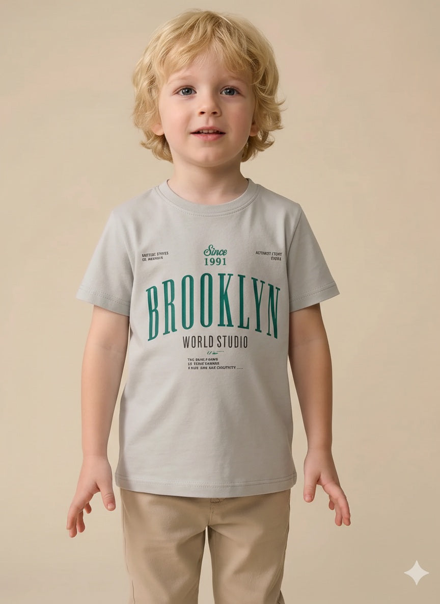 Boy Chalk Round Neck T-Shirt