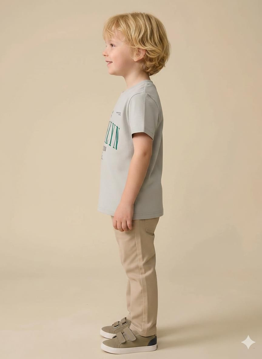 Boy Chalk Round Neck T-Shirt