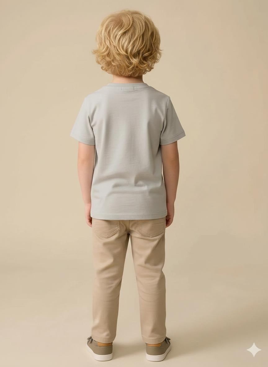 Boy Chalk Round Neck T-Shirt