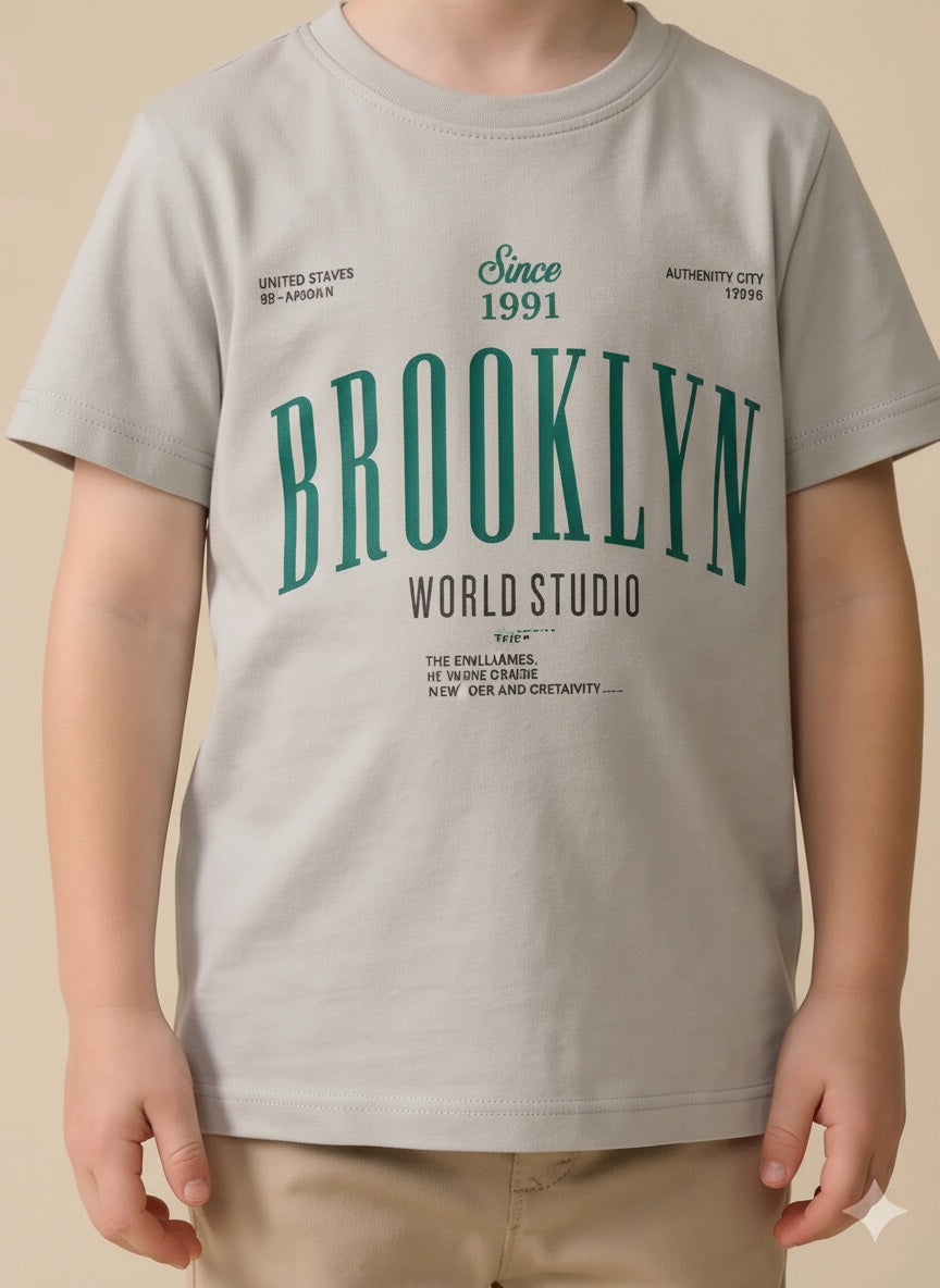 Boy Chalk Round Neck T-Shirt