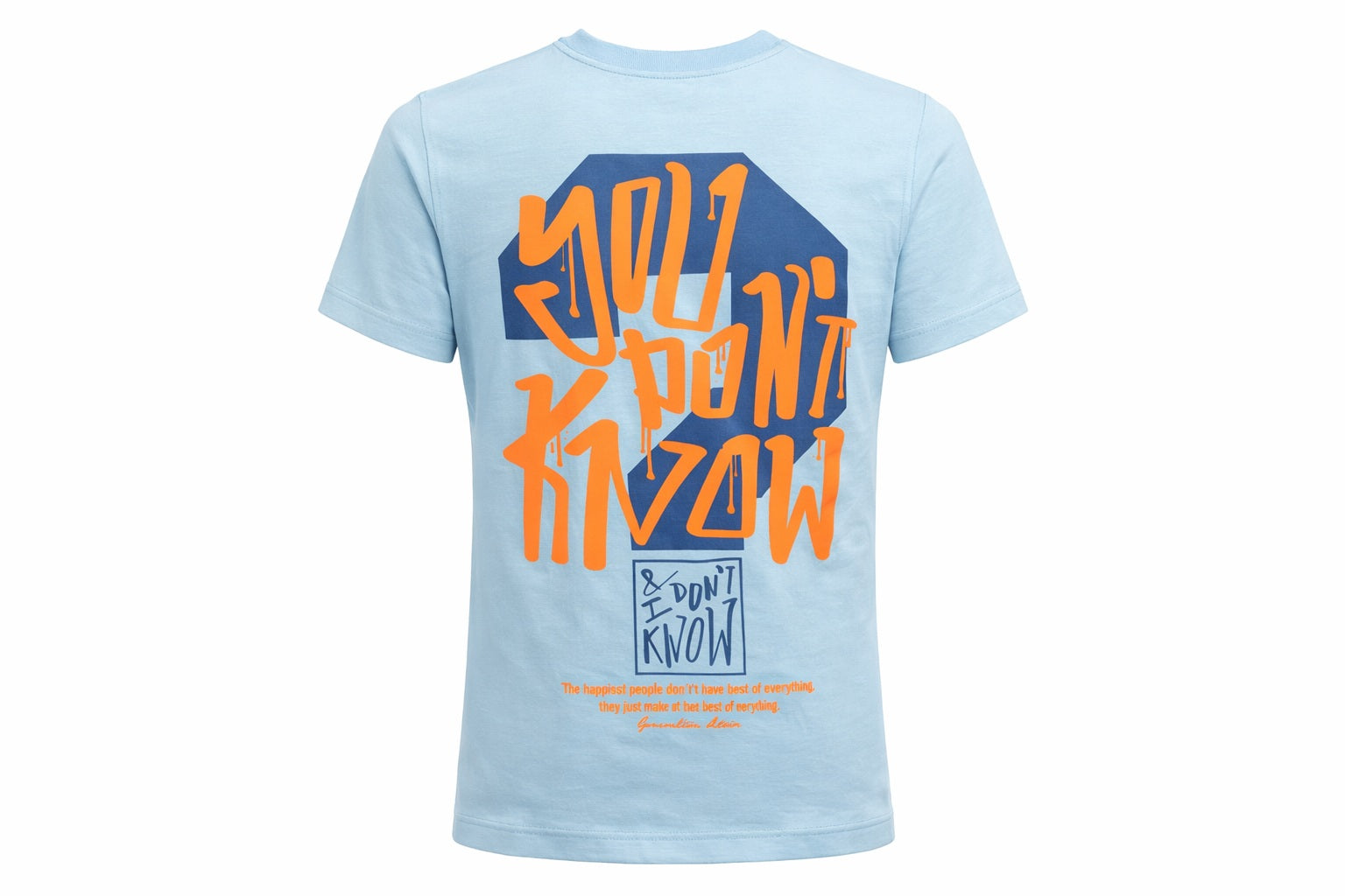 Boy Delicate Blue Round Neck T-Shirt