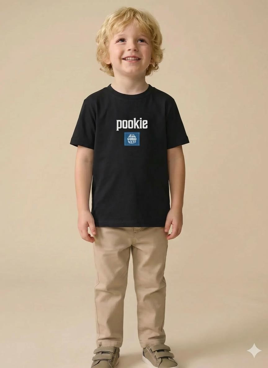Boys Black Printed T-shirt