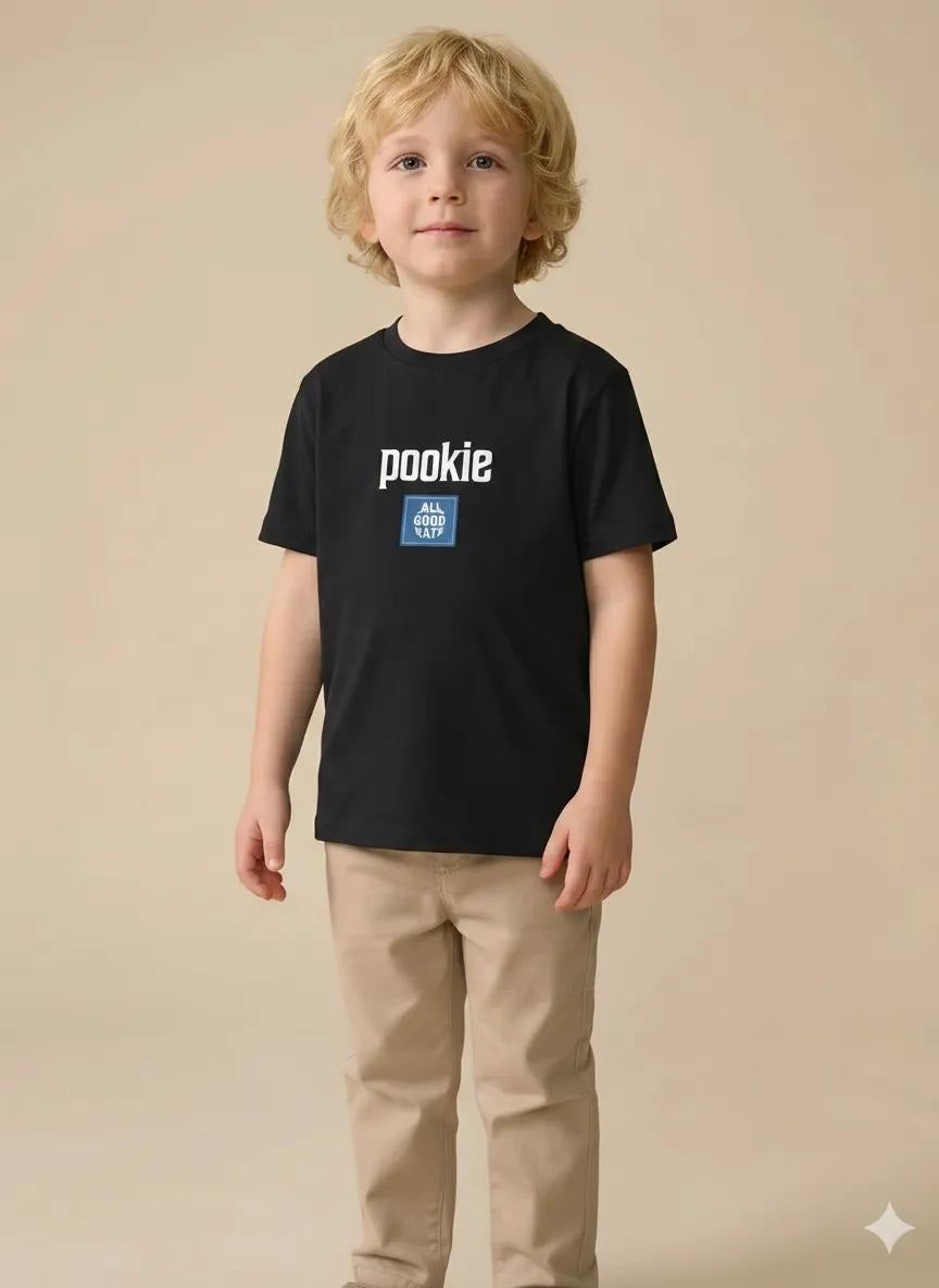 Boys Black Printed T-shirt