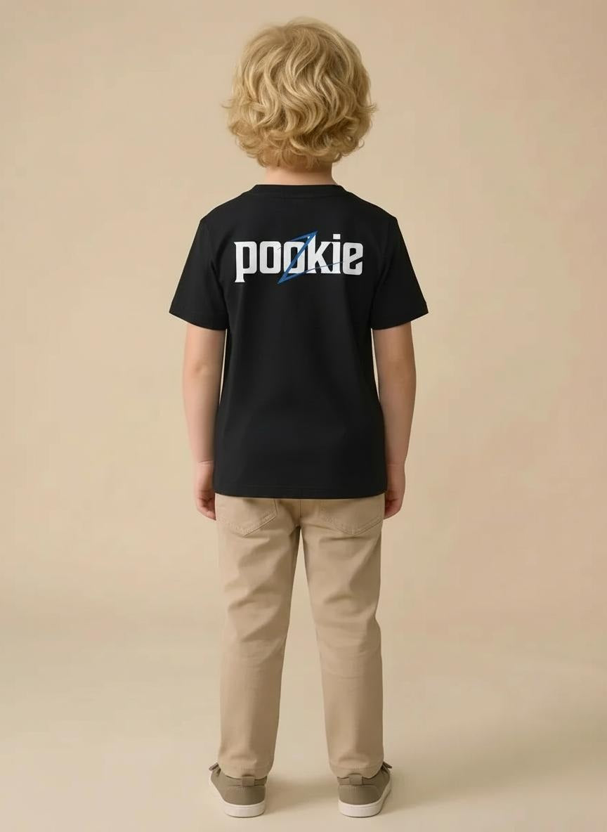 Boys Black Printed T-shirt