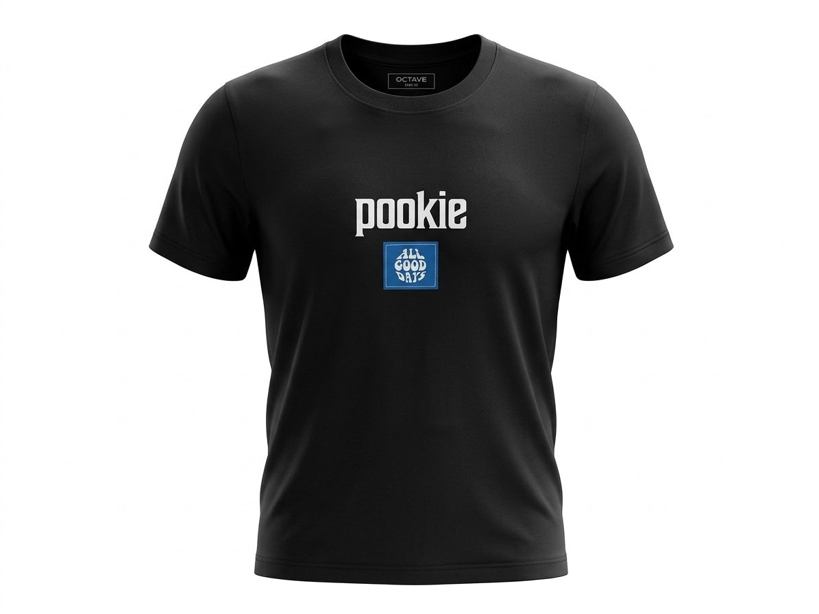Boys Black Printed T-shirt