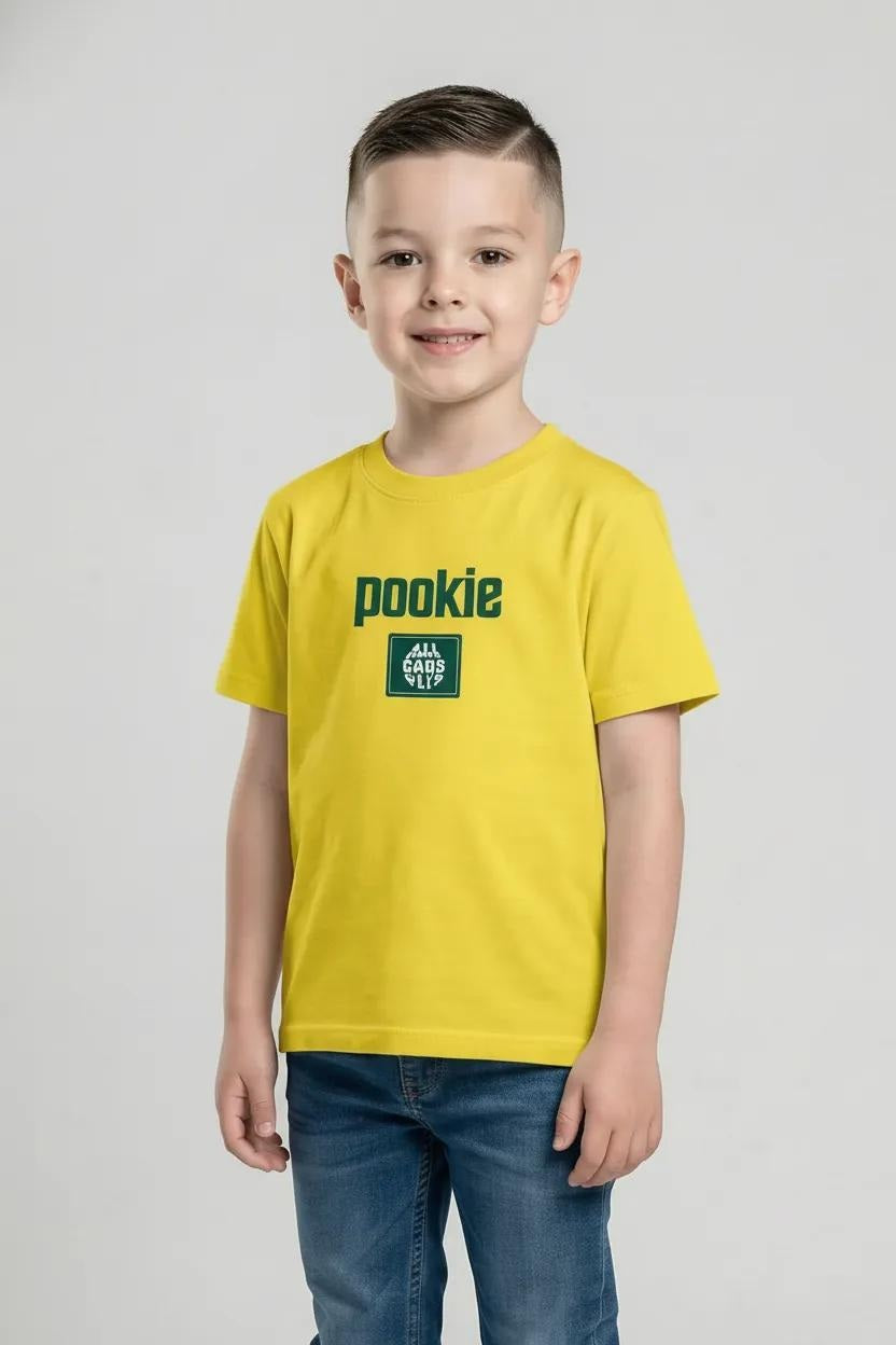 Octave Boys Cyber Yellow Printed T-shirt
