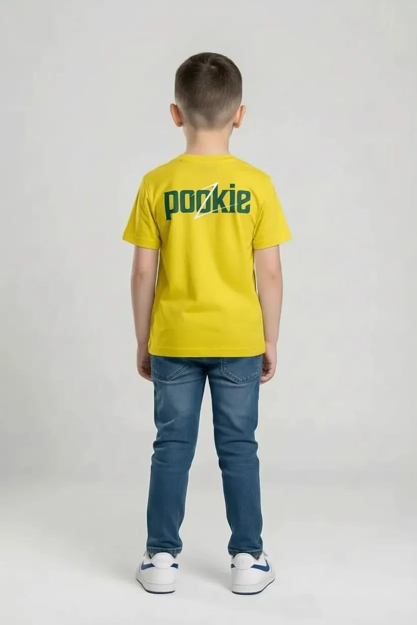 Octave Boys Cyber Yellow Printed T-shirt