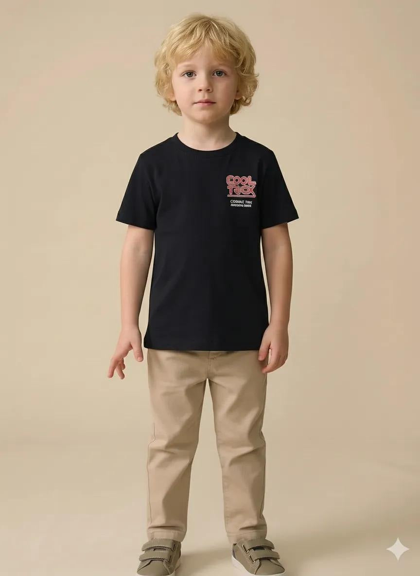 Octave Boy's Printed Round Neck T-shirt