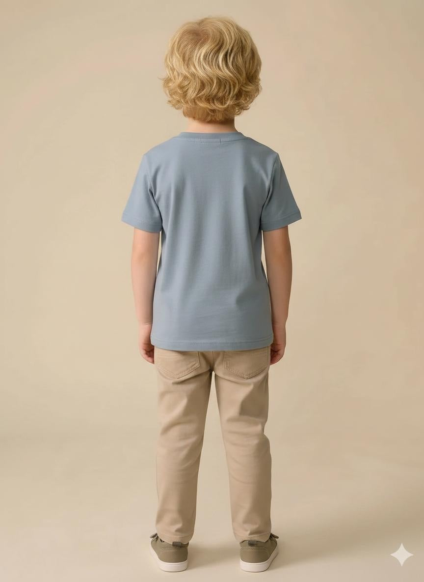 Boys Oxford Blue Printed T-shirt
