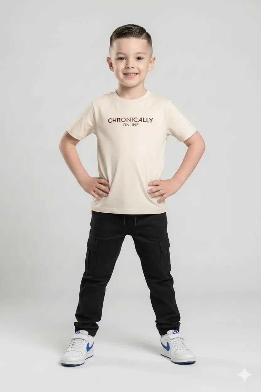 Boys Black Regular Fit Joggers