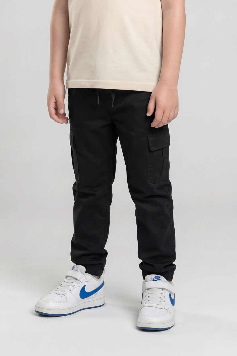 Boy Black Track Pants