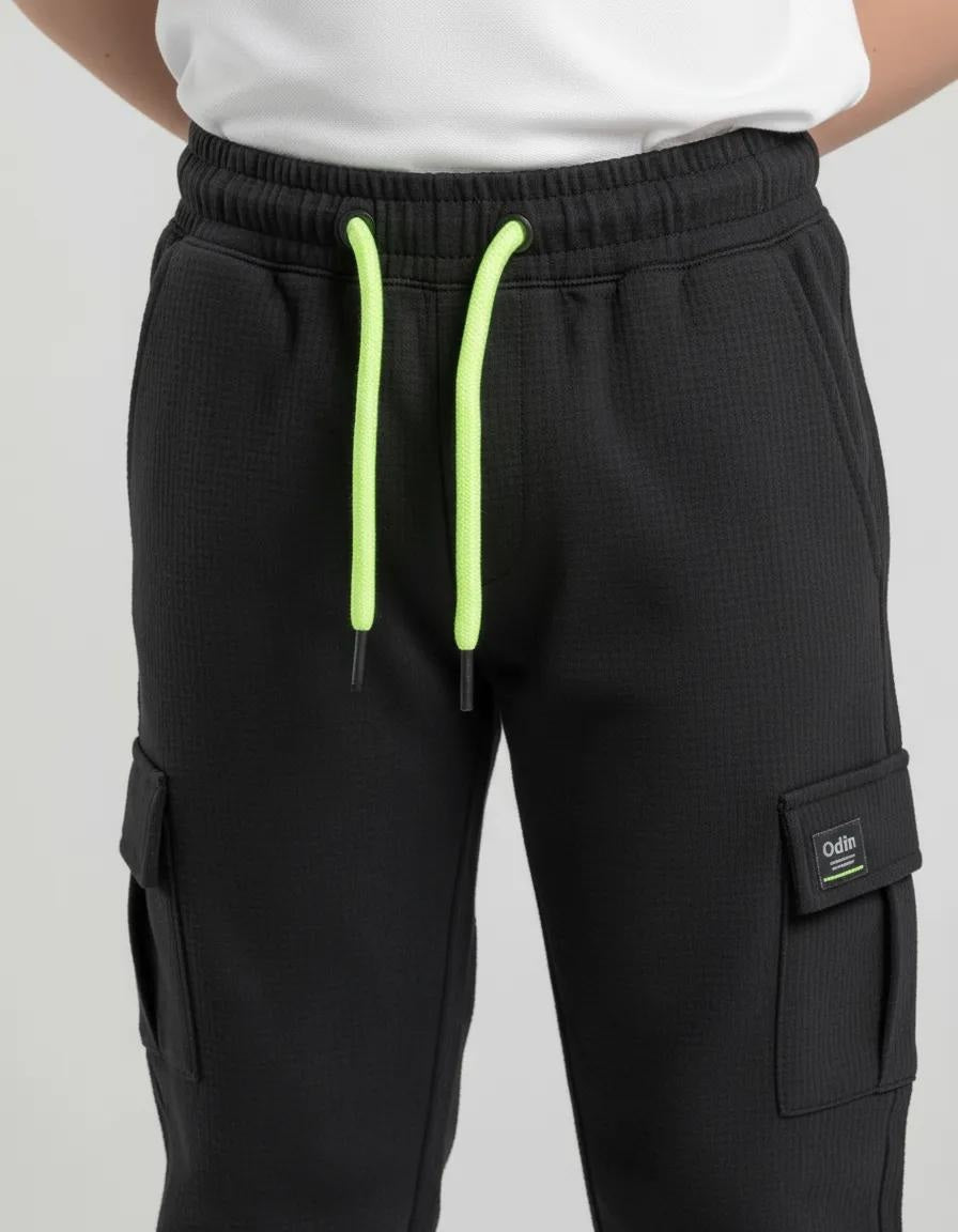 Octave Boys Black Regular Fit Track Pants