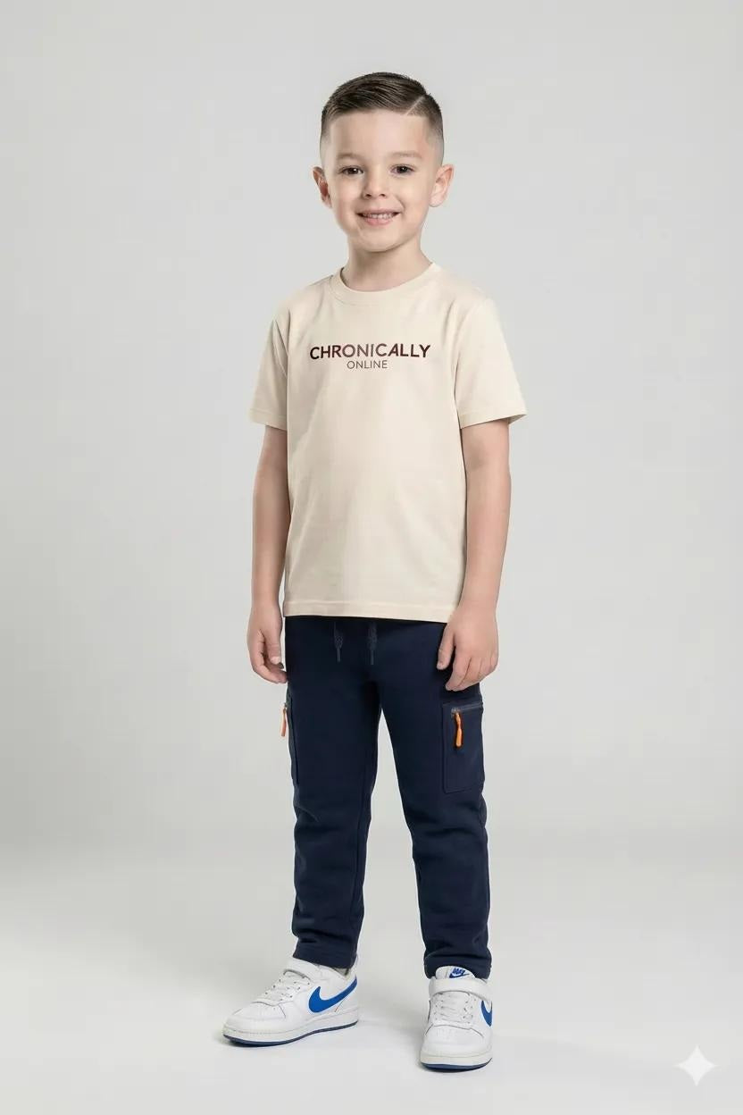 Octave Boys Navy Regular Fit Track Pants
