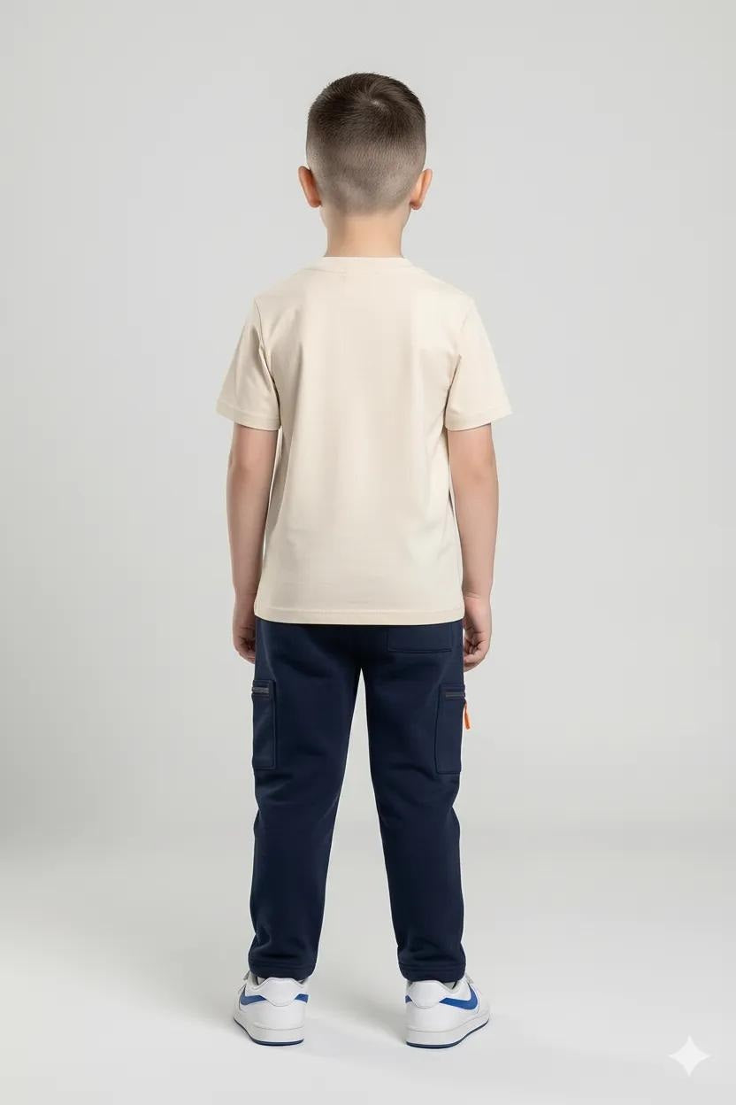 Octave Boys Navy Regular Fit Track Pants