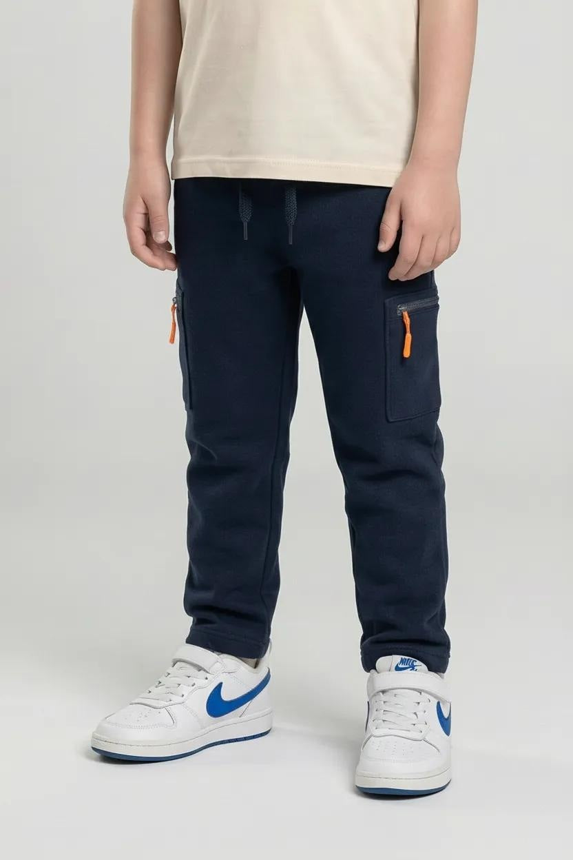 Octave Boys Navy Regular Fit Track Pants