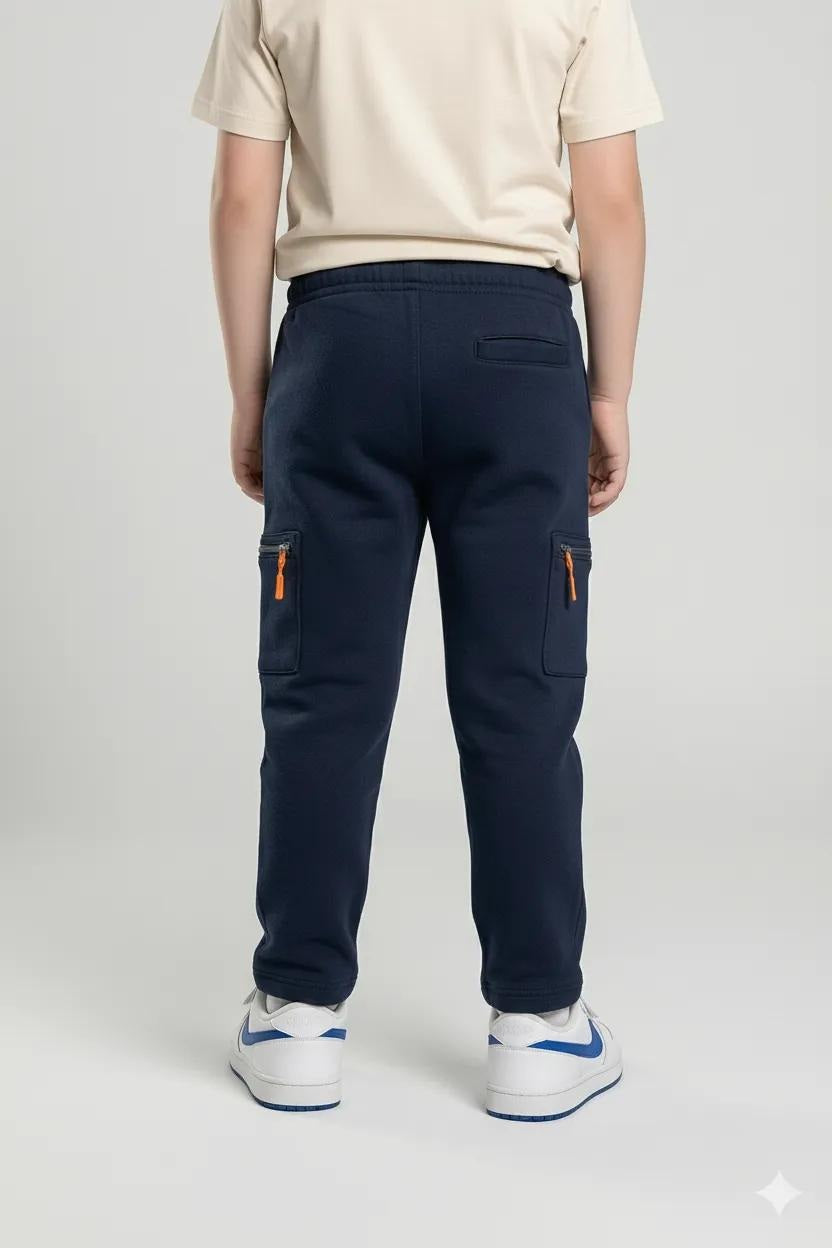 Octave Boys Navy Regular Fit Track Pants