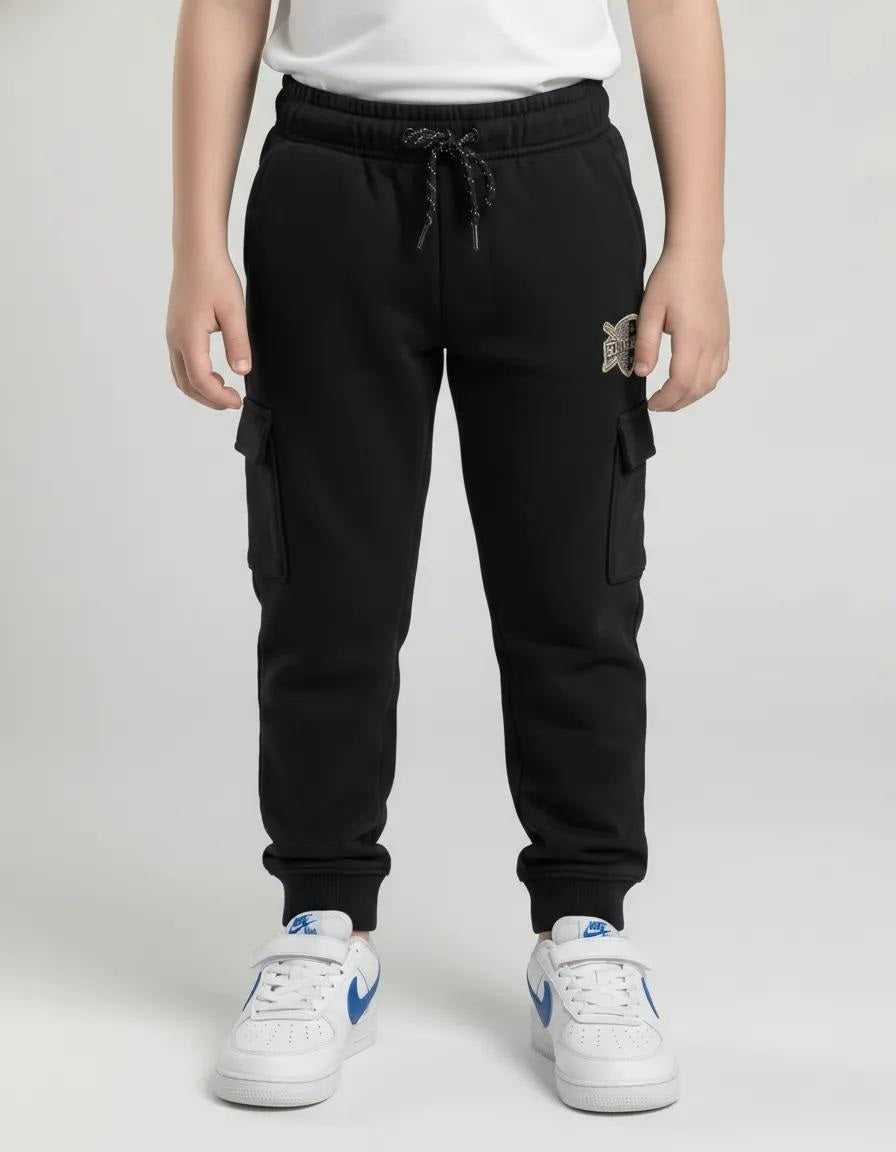 Boys Regular Fit Brand Logo Joggers