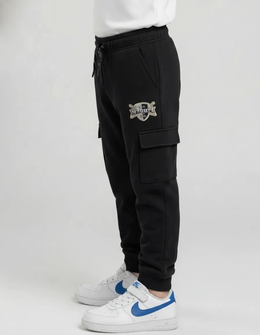 Boys Regular Fit Brand Logo Joggers