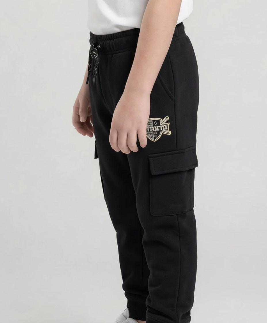 Boys Regular Fit Brand Logo Joggers