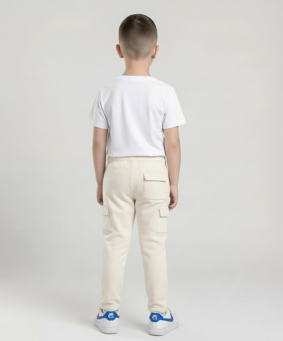 Boys Pristine Brand Logo Printed Regular Fit Cotton Joggers