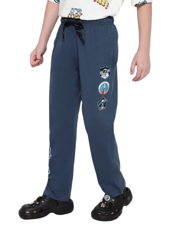 Octave Boys Printed Cotton Mid-Rise Track Pant