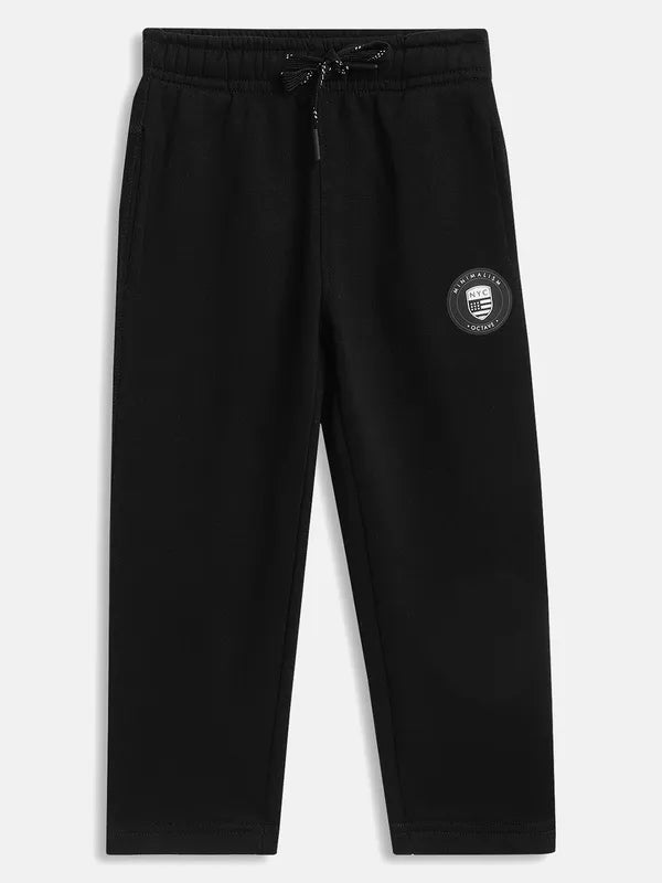 Boys Solid Cotton Drawstring Track Pants