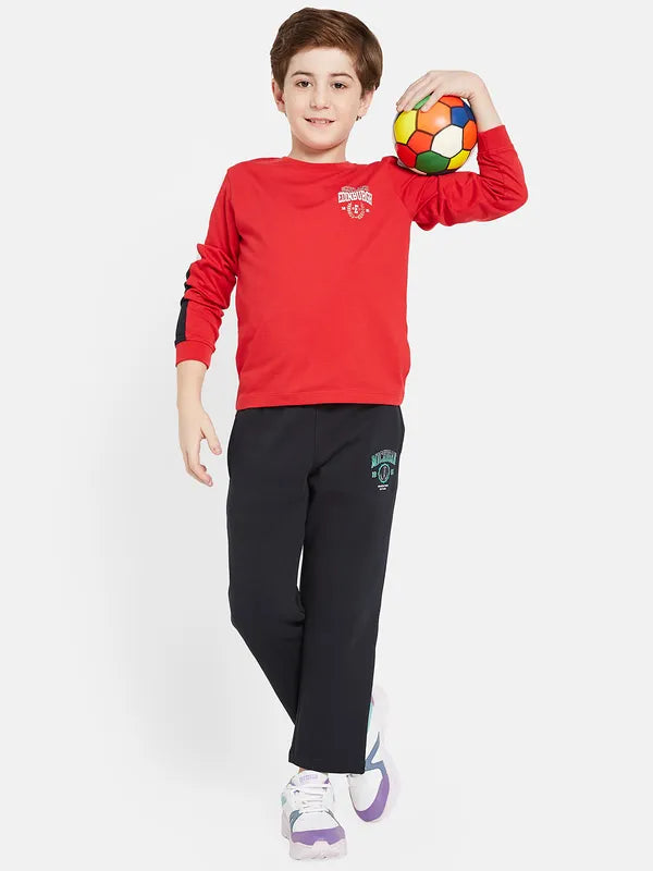 Octave Boys Cotton Mid-Rise Track Pants