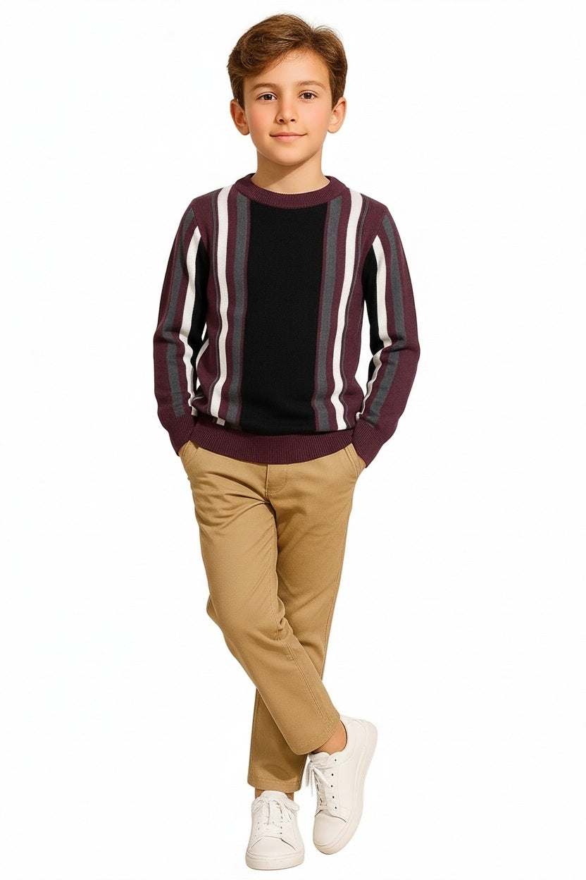 Boys Striped Pullover