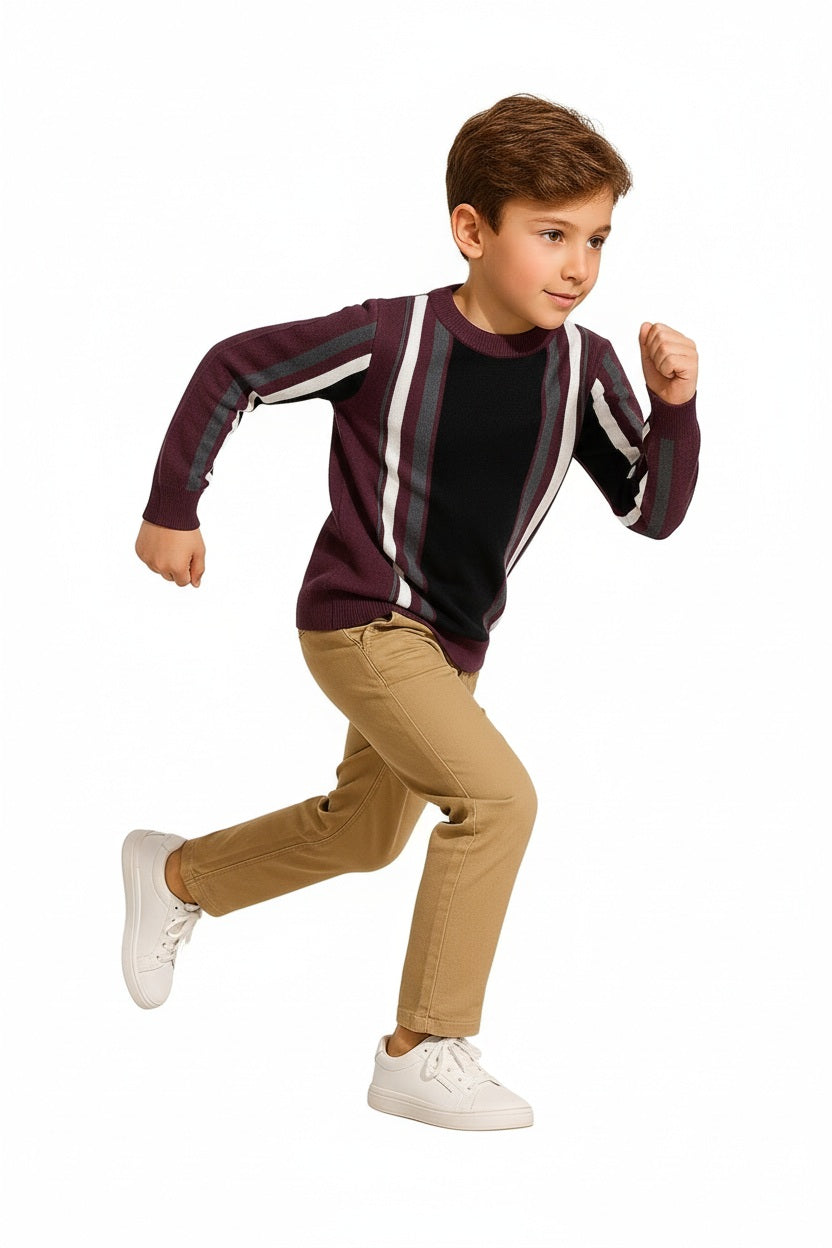 Boys Striped Pullover