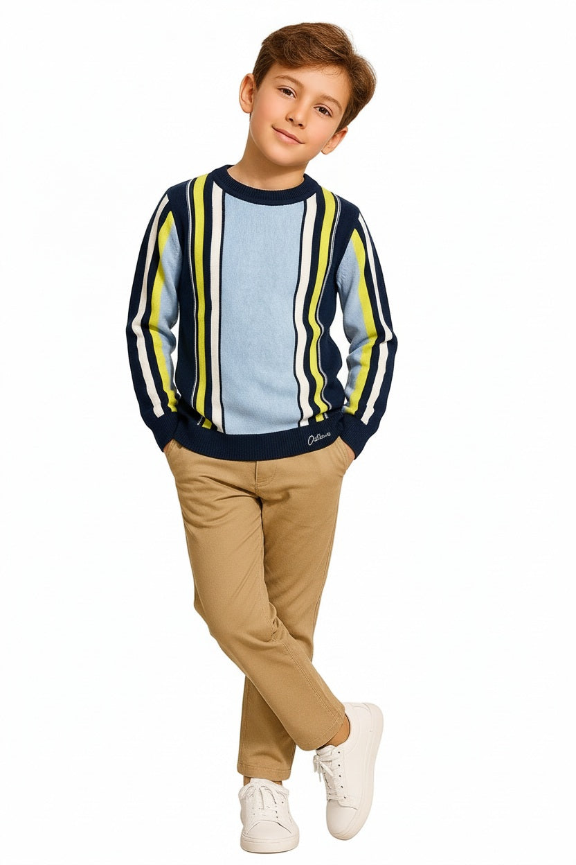 Boys Striped Pullover