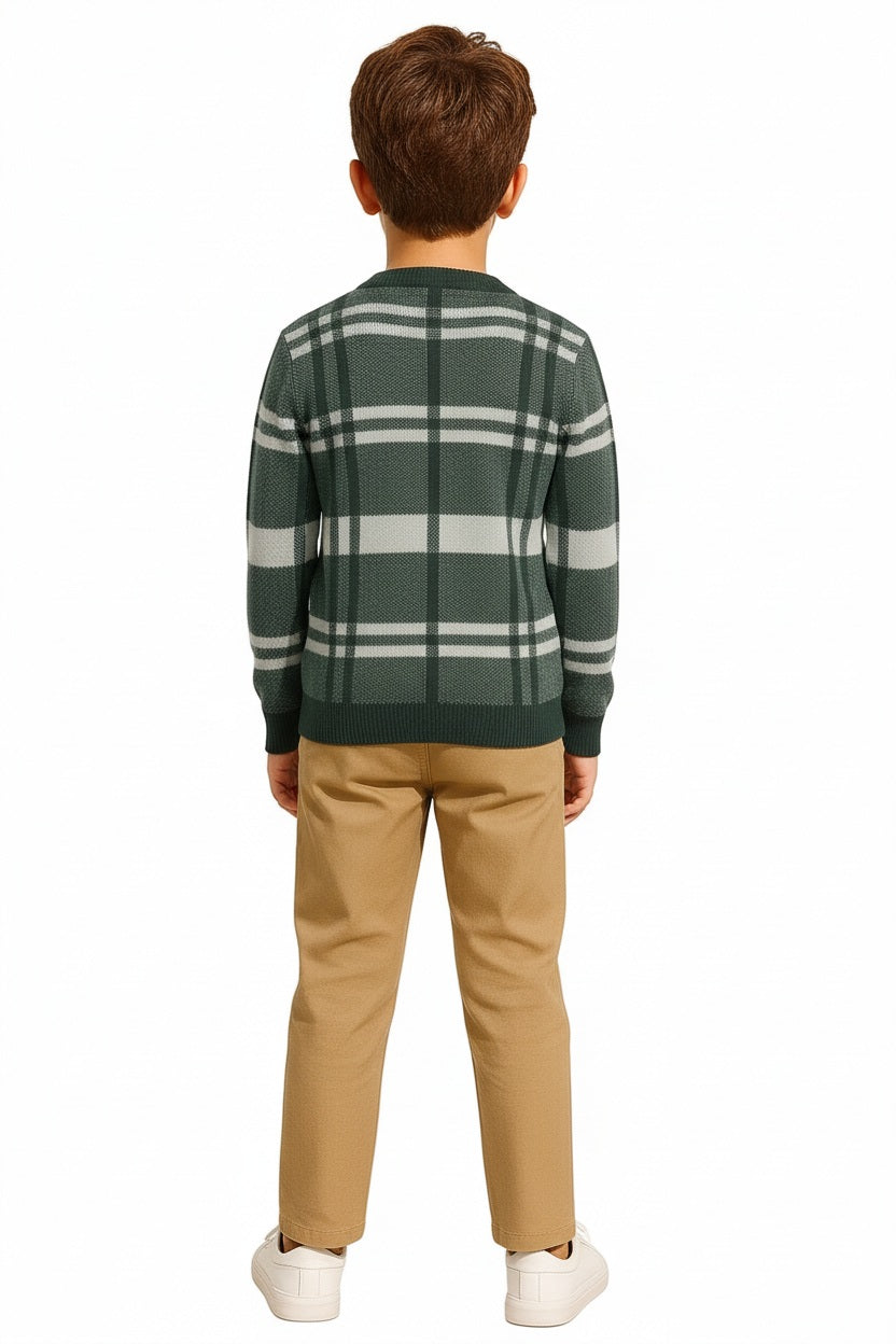 Boys Checked Pullover