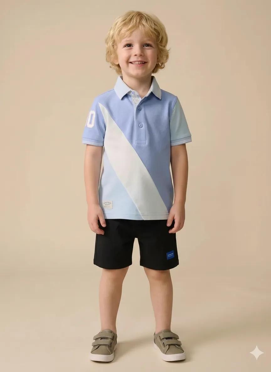 Boy Black Solid Short