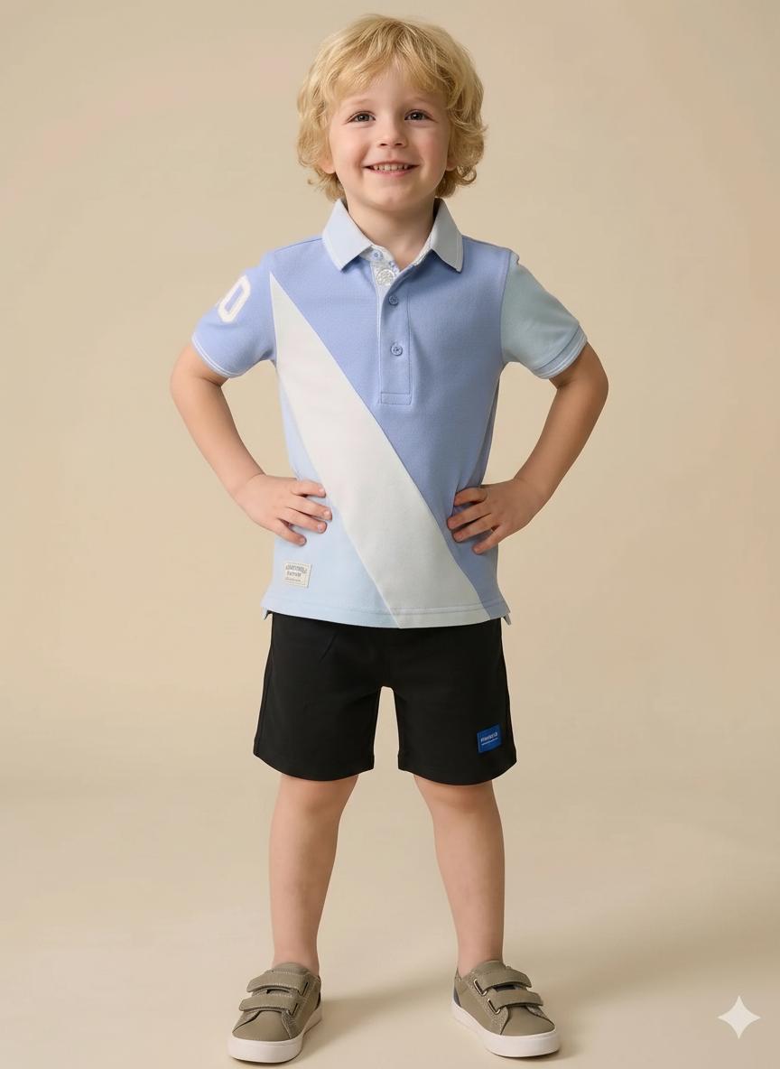 Boy Black Solid Short