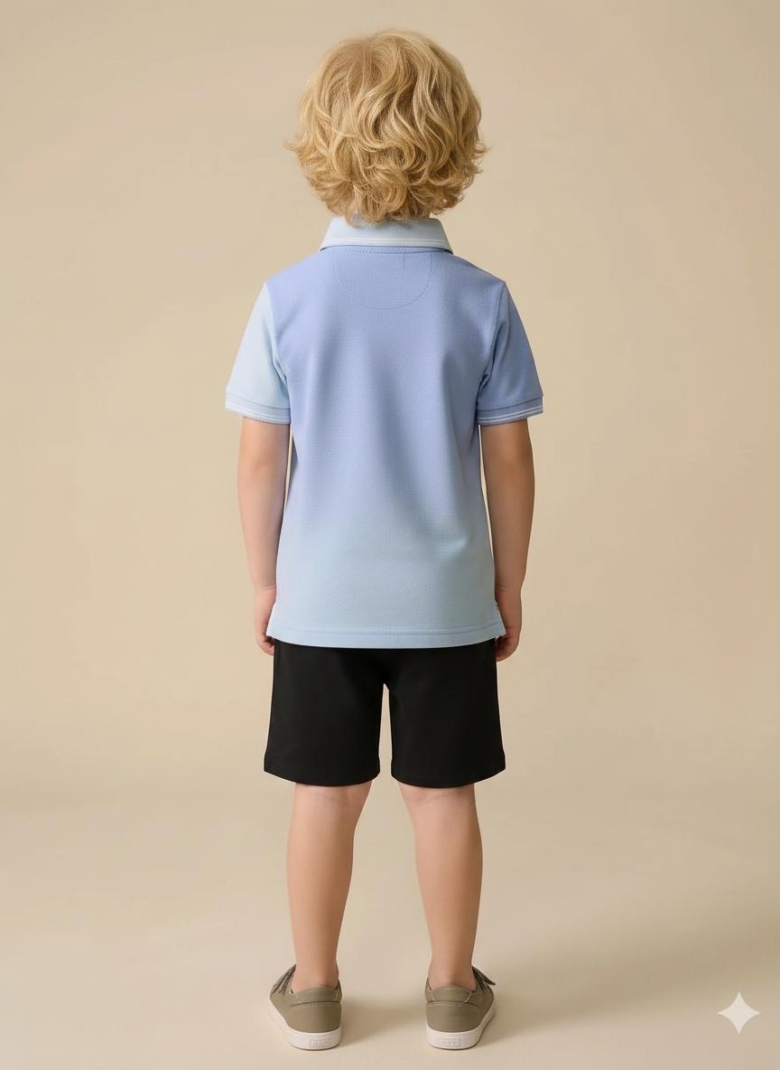 Boy Black Solid Short