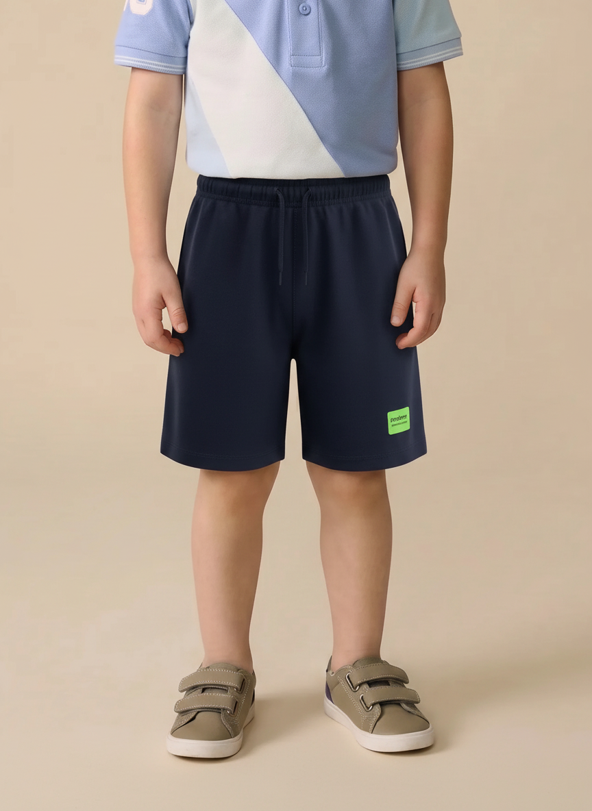 Boy Light Navy Solid Short