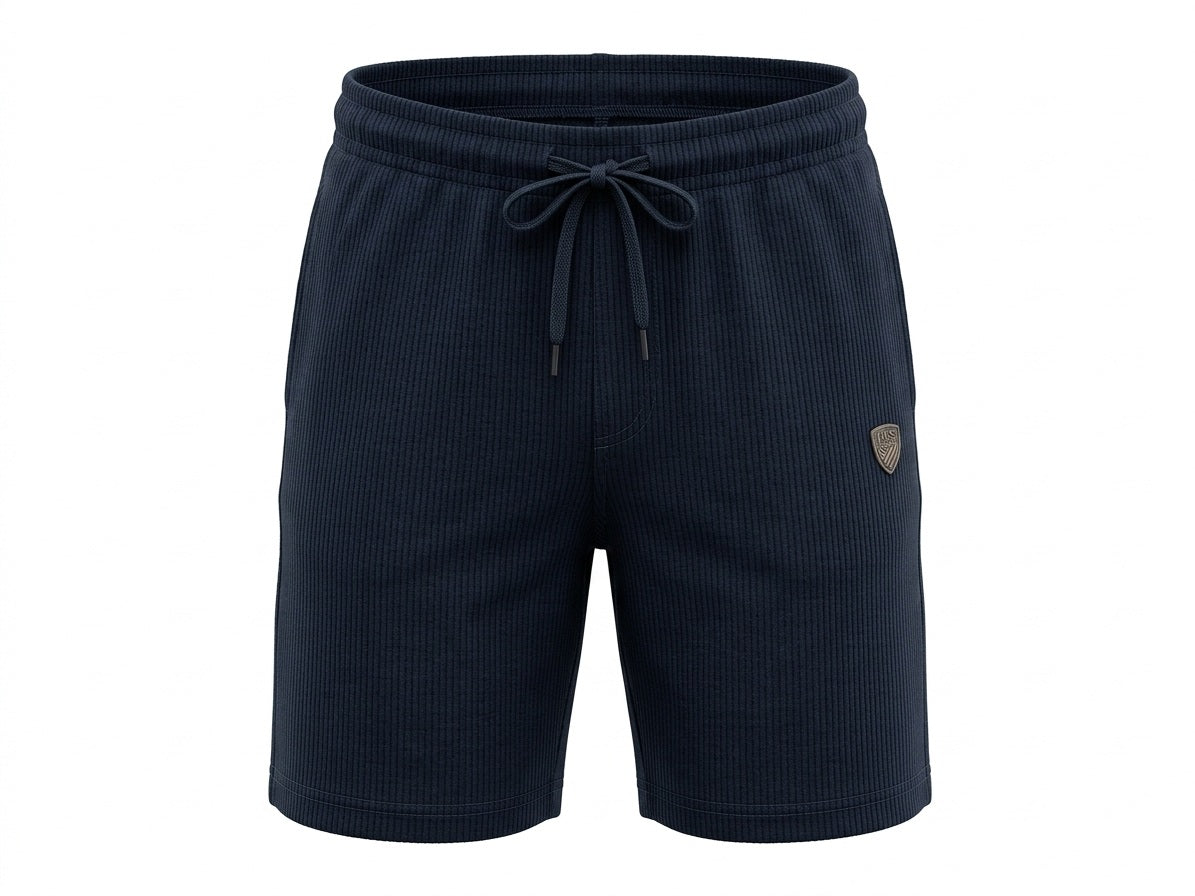 Boy Navy Solid Shorts