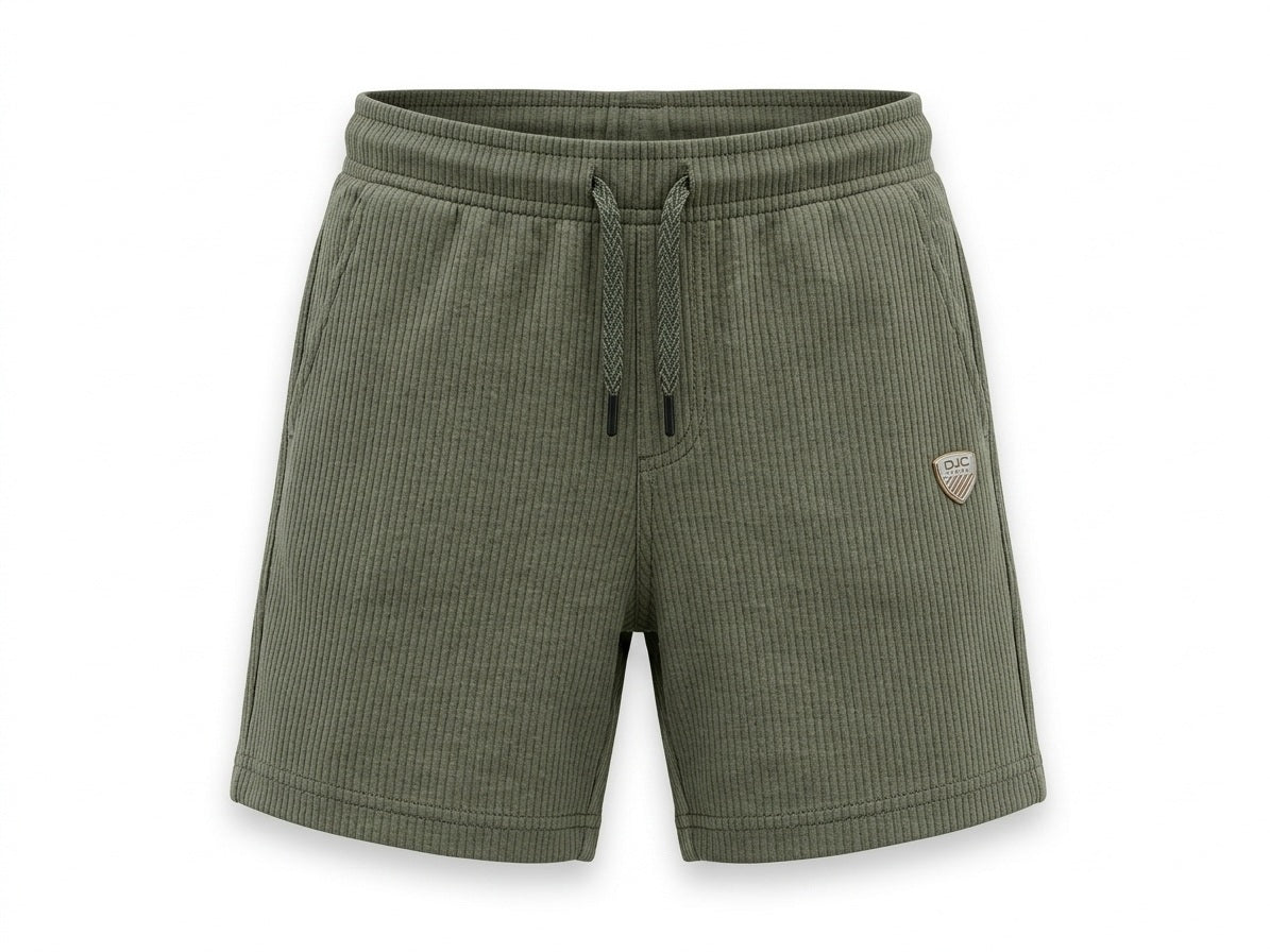 Boy Olive Solid Shorts