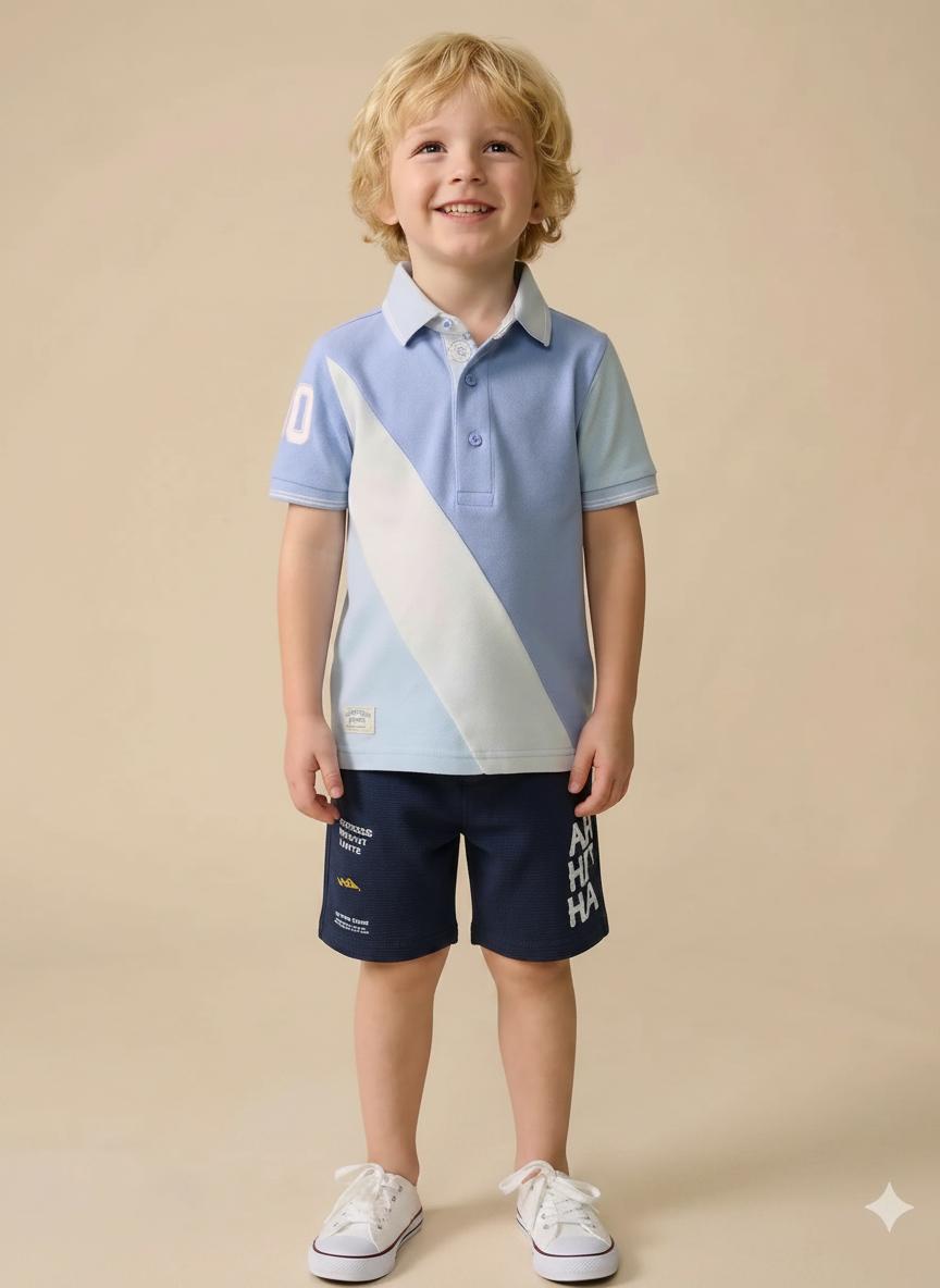 Boy Navy Solid Short