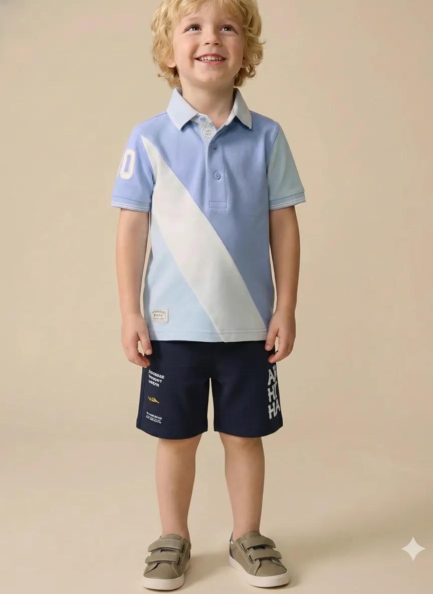 Boy Navy Solid Short