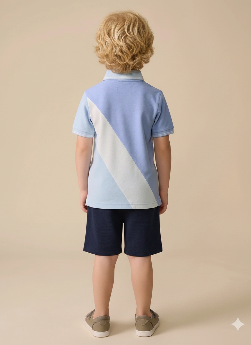 Boy Navy Solid Short
