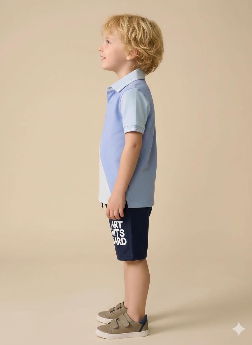 Boy Navy Solid Short
