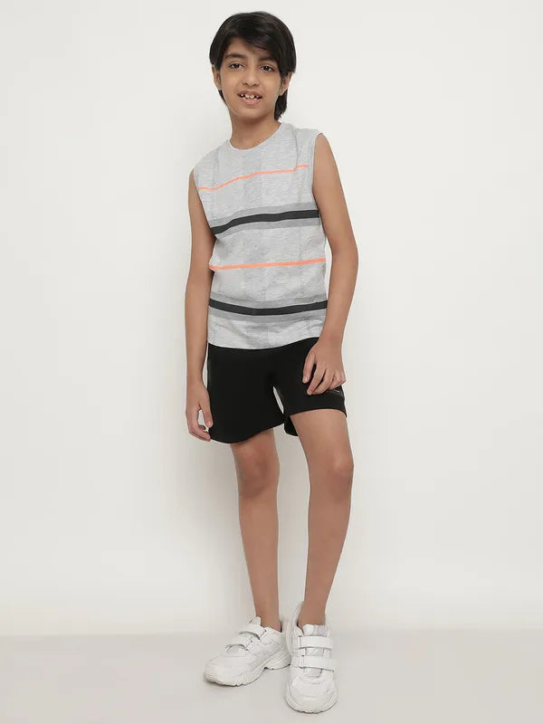 Octave Boys Black Sports Shorts