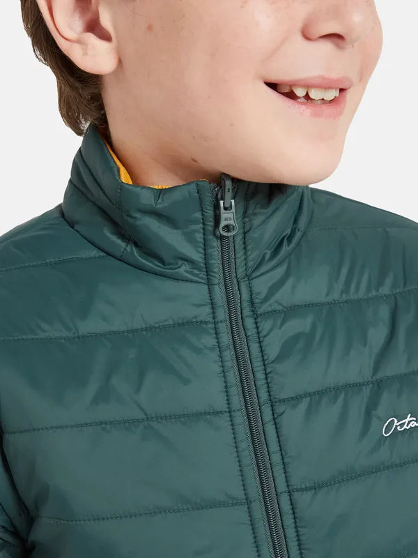 Octave Boys Green Quilted Jacket