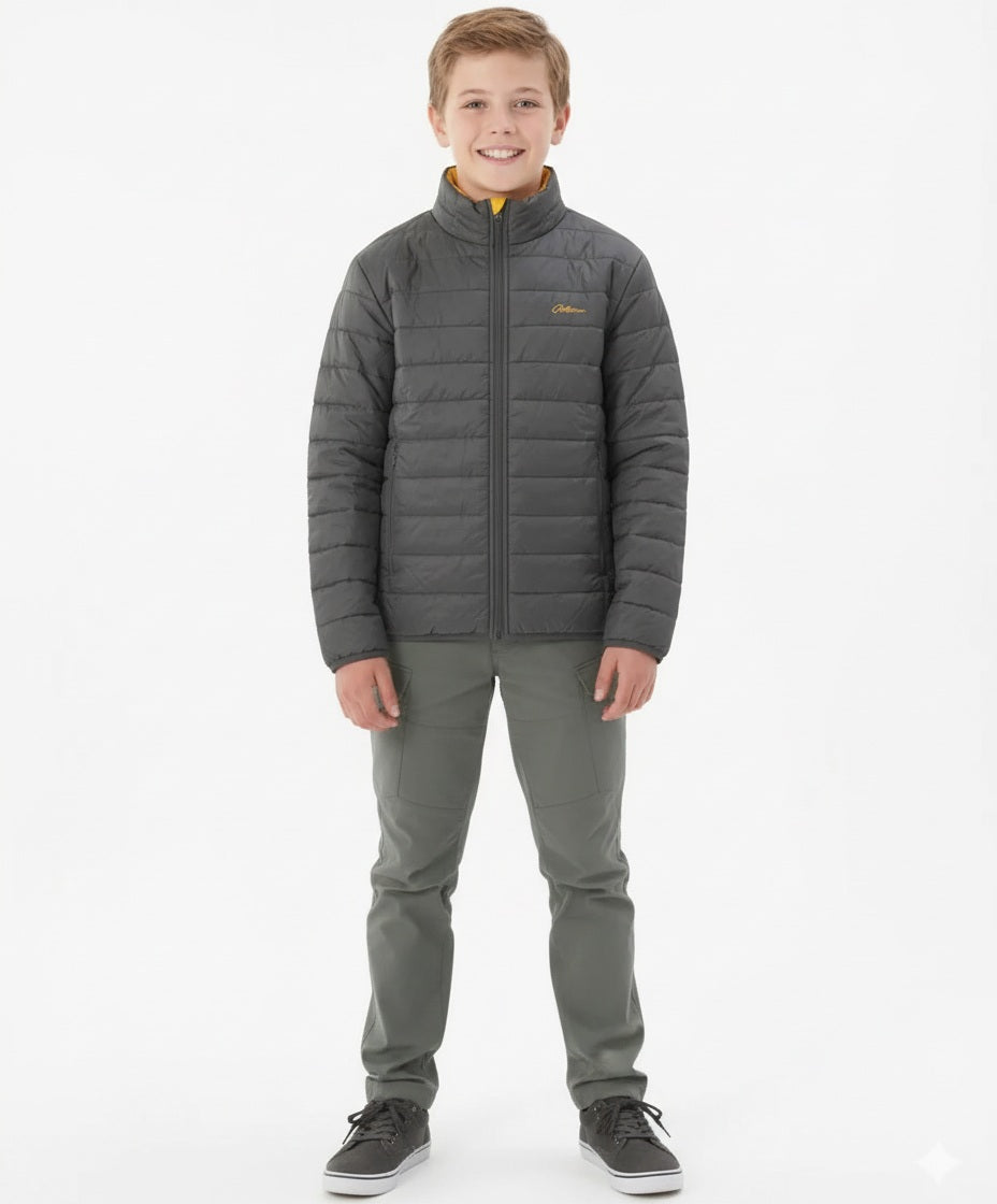Boy Solid Mandarin Neck Jacket