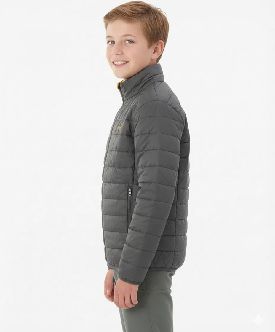 Boy Solid Mandarin Neck Jacket