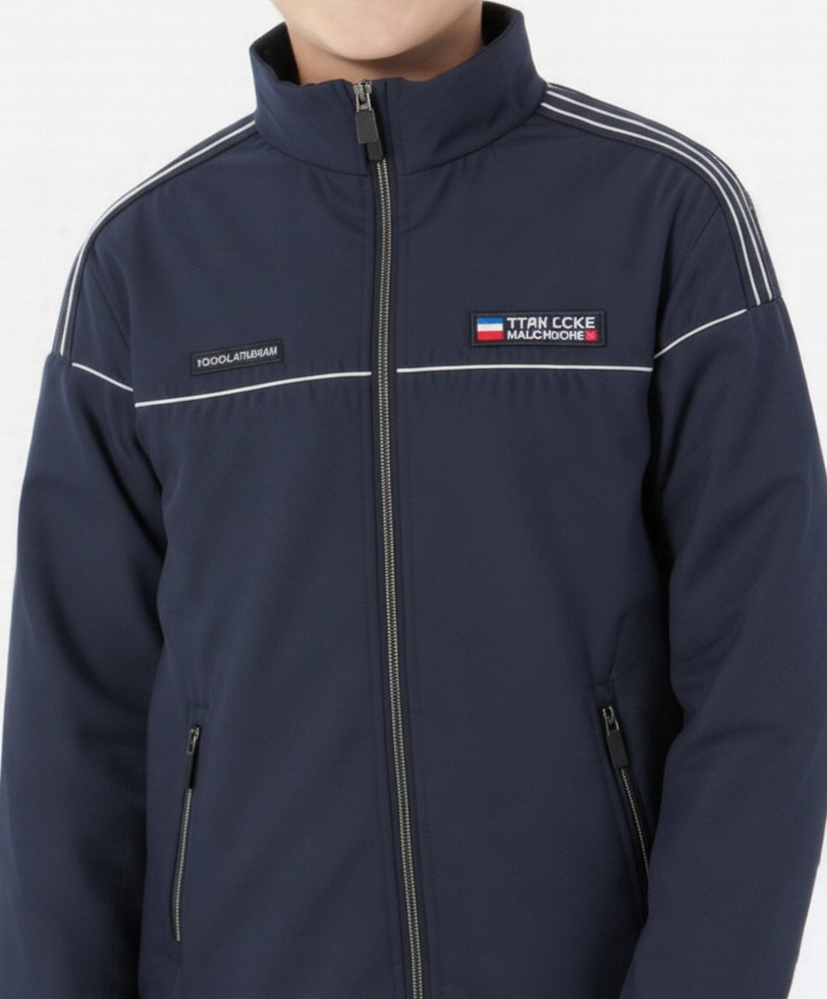 Boys Brand Logo Colourblocked Sporty Jacket