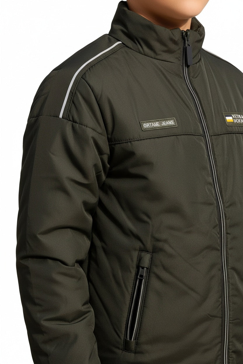 Boys Lightweight Mandarin Neck Puffer Jacket