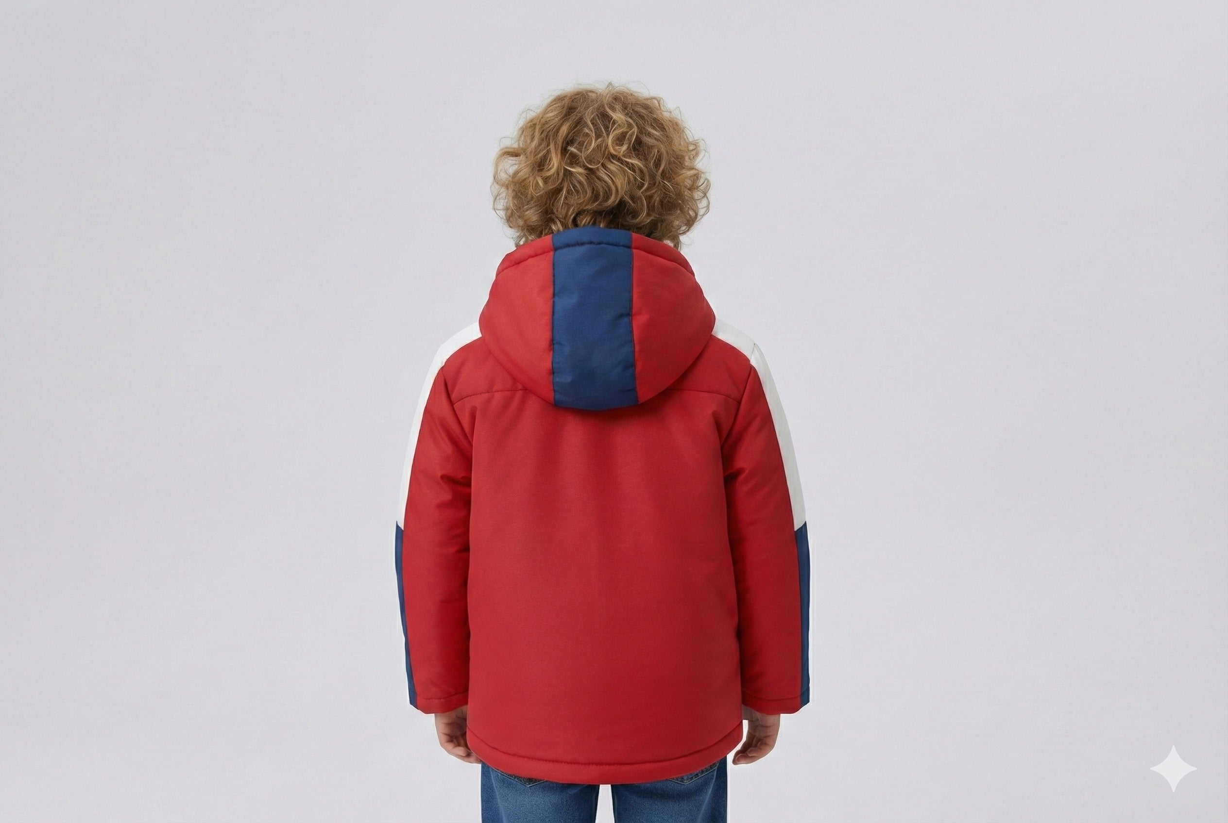Boys Typography Colourblocked Puffer Jacket