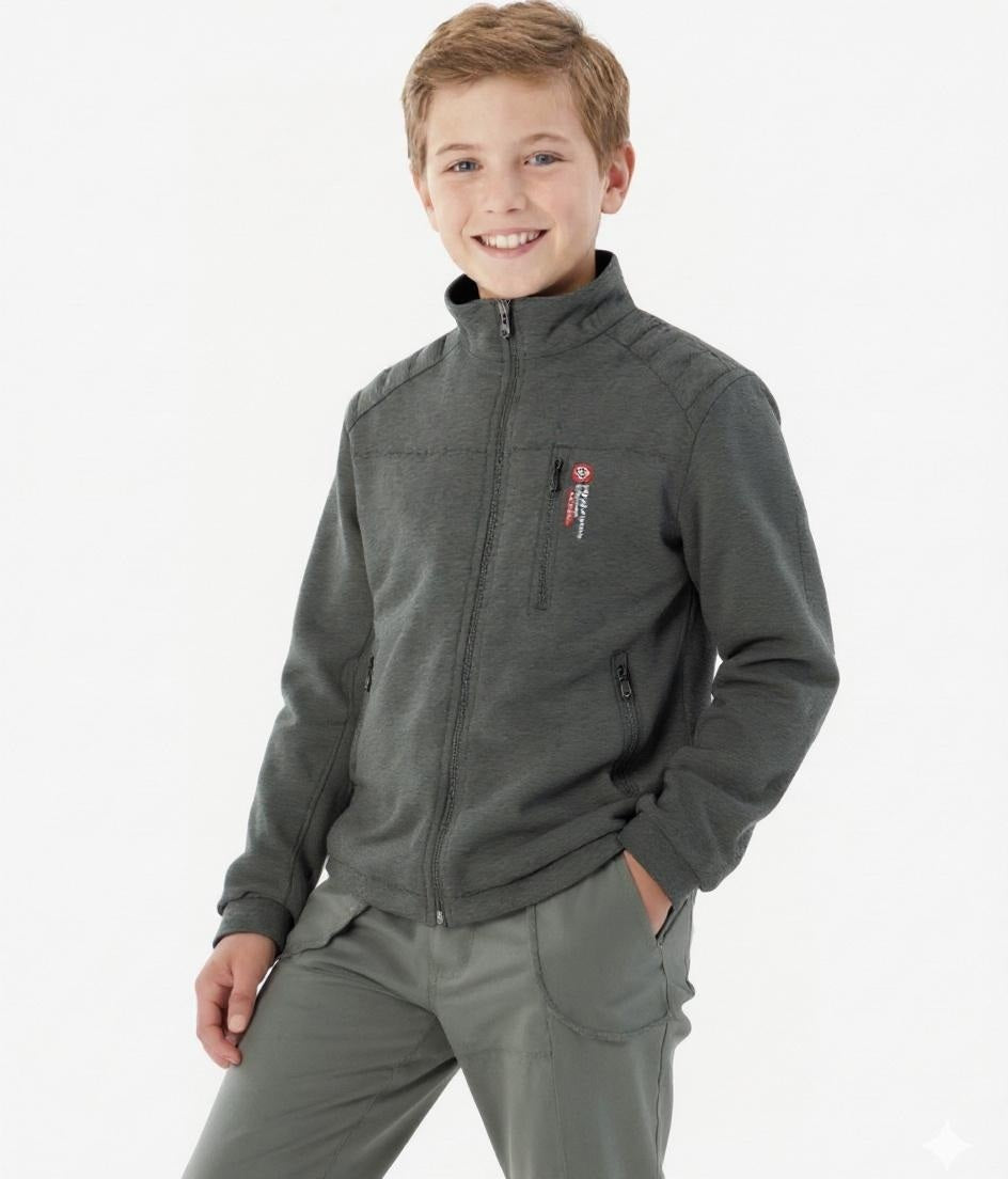 Boys Brand Logo Lightweight Sporty Jacket