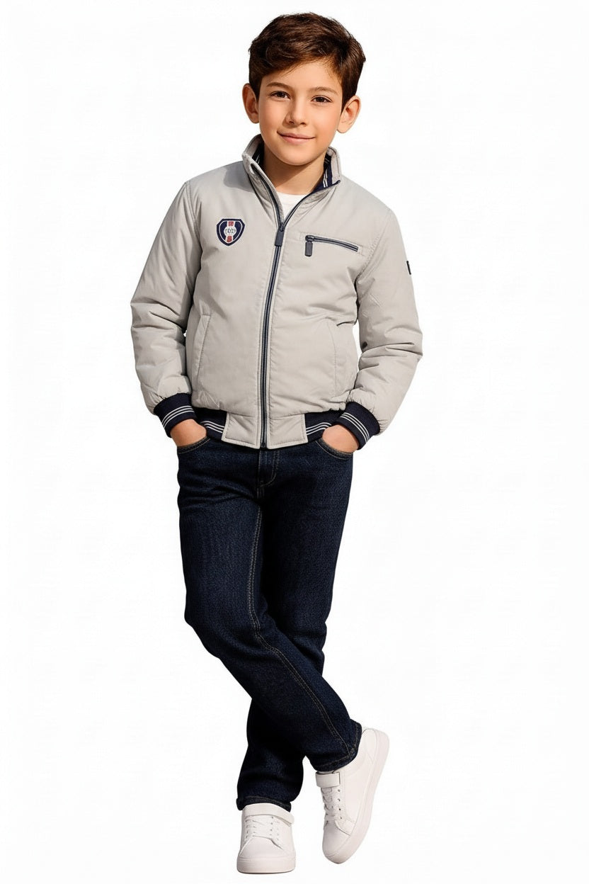 Boys Brand Logo Bomber Jacket